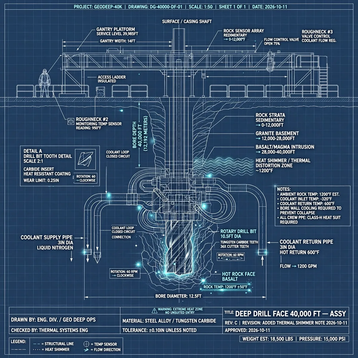 Blueprint plate: the Hot Dark, the drill face at 40,000 feet